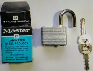 'Master Lock No 22'